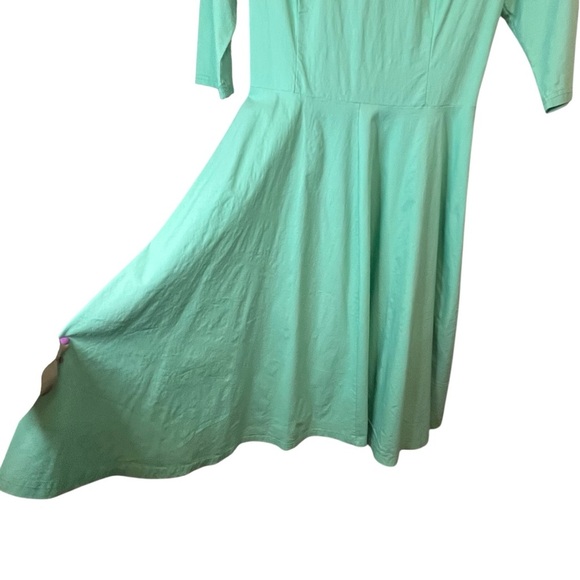 GownTown Mint Green 1950’s Vintage Style Stretchy Swing Event Dress SZ L - Picture 5 of 12